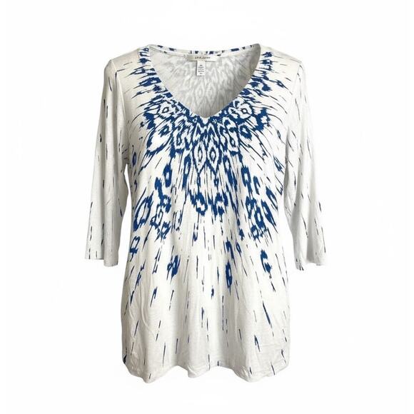 Miraclebody By Miraclesuit Top Womens S Abstract Artsy Tunic Blouse Slimming USA - Picture 1 of 10